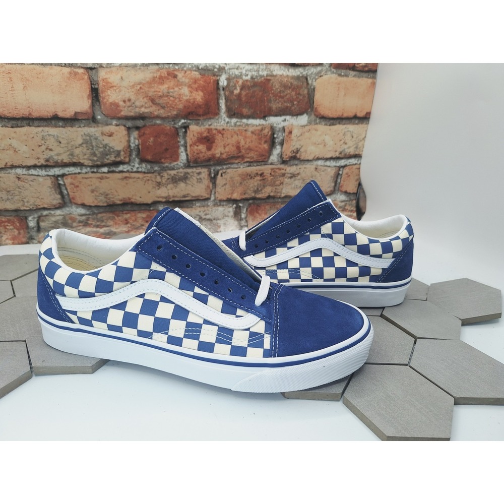 Vans Old Skool True Blue White Primary Check 2025 Men Sz 9 Rare Limited Classic